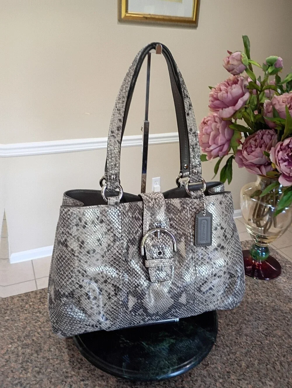 NWT Coach Soho Python Embossed Carryall
